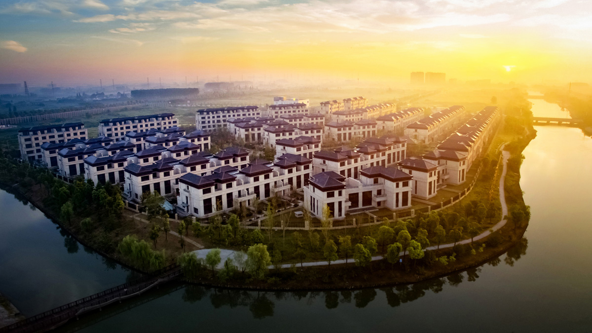 悅達 · 十里香溪實景鳥瞰圖